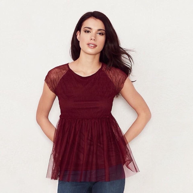 Áo Voan hàng xuất xịn - hai màu đỏ và kem size M L XL XXL