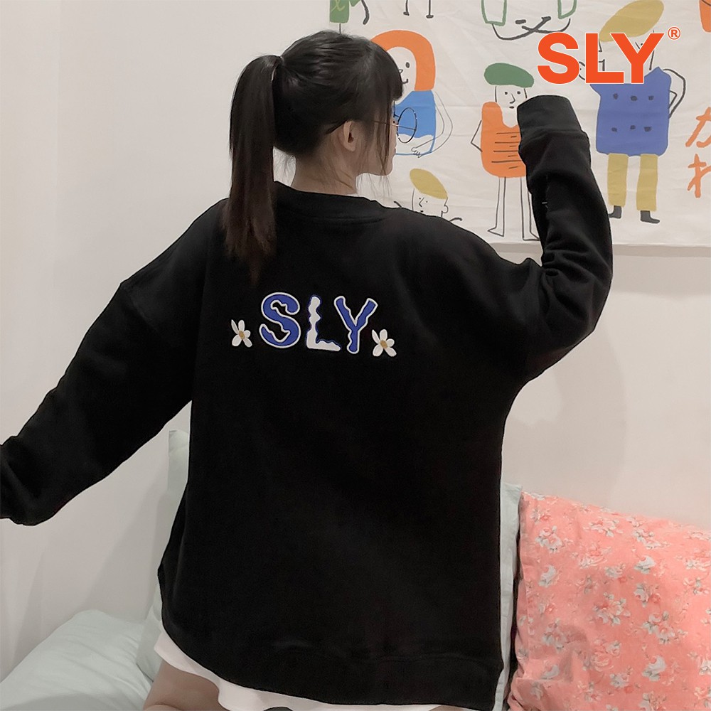 Áo Khoác Cardigan SLY Flora Vải Nỉ Chân Cua màu đen | BigBuy360 - bigbuy360.vn