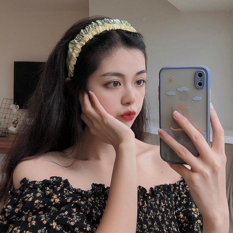 Băng Đô Cài Tóc Bằng Vải Chiffon Phong Cách Hàn Quốc Dễ Thương 2021