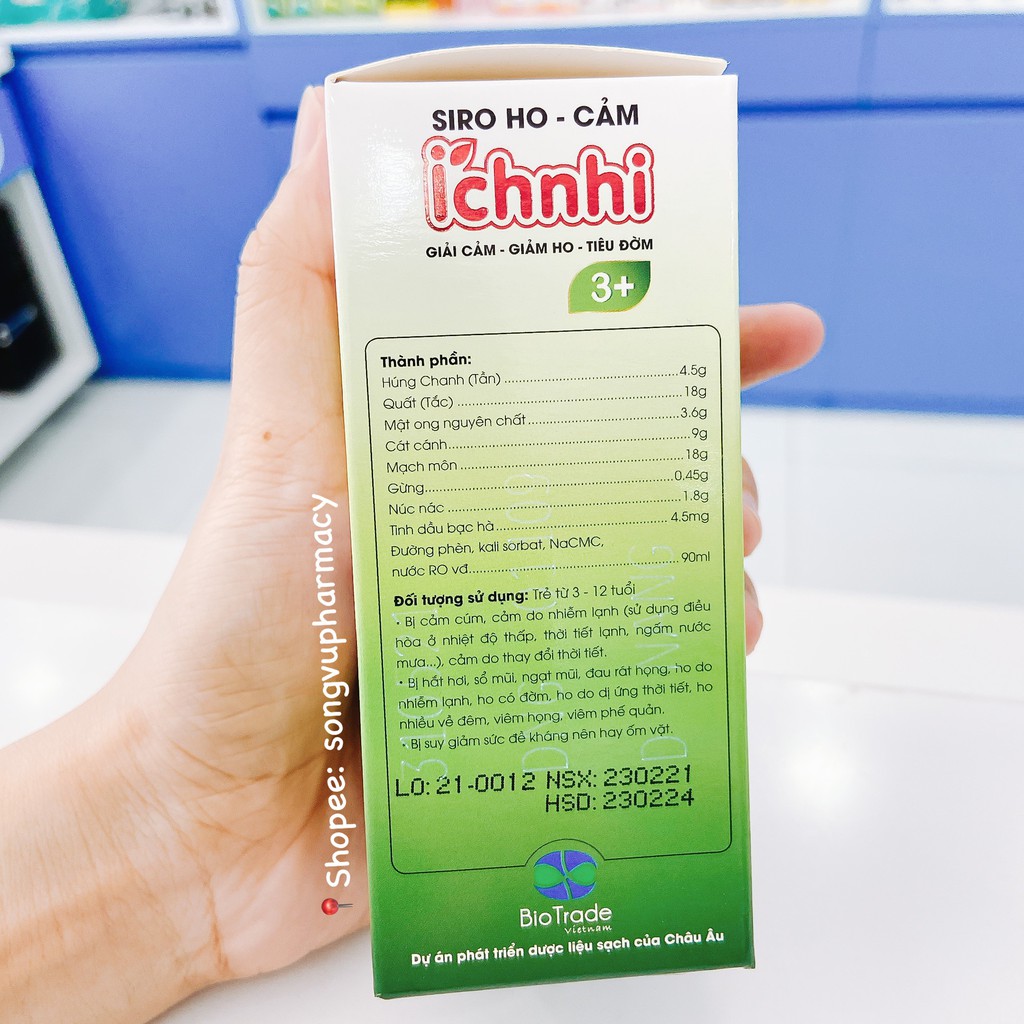 Siro ho cảm Ích Nhi cho bé từ 0+ và 3+