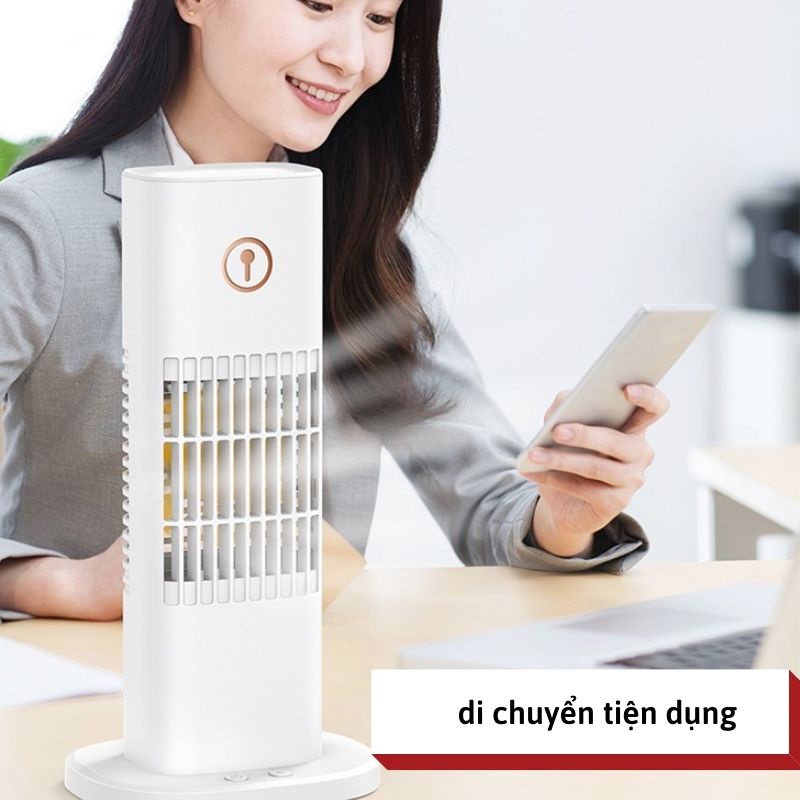 Quạt phun sương mini tiện dụng cho văn phòng, điều hòa hơi nước cá nhân tích hợp đèn ngủ D3