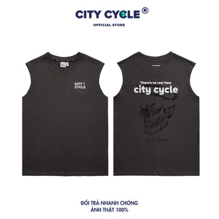 Áo tanktop ba lỗ Real Face City Cycle chất cotton form rộng nam nữ oversize unisex in hình Local Brand