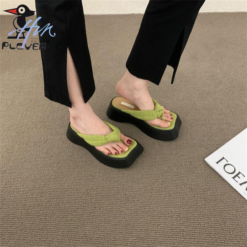 Dép Xỏ Ngón Đế Dày Phong Cách Retro 2022 Thời Trang Đi Biển Cho Nữ