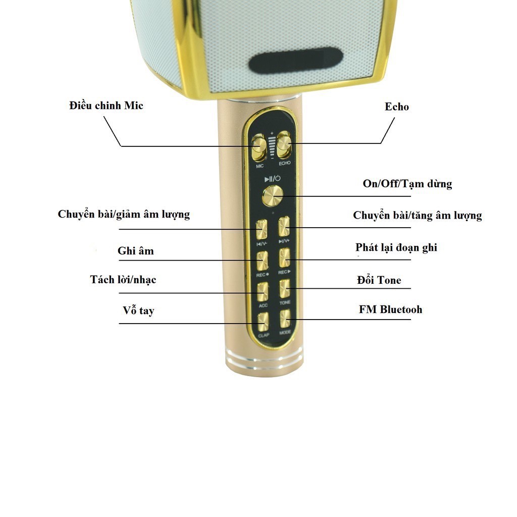 [𝘽𝙃 12 𝙏𝙝𝙖́𝙣𝙜] MIC KARAOKE BLUETOOTH SD-10 𝘽𝙖̉𝙣 𝙉𝙖̂𝙣𝙜 𝘾𝙖̂́𝙥 2020 - BH 12 Tháng Đổi Mới