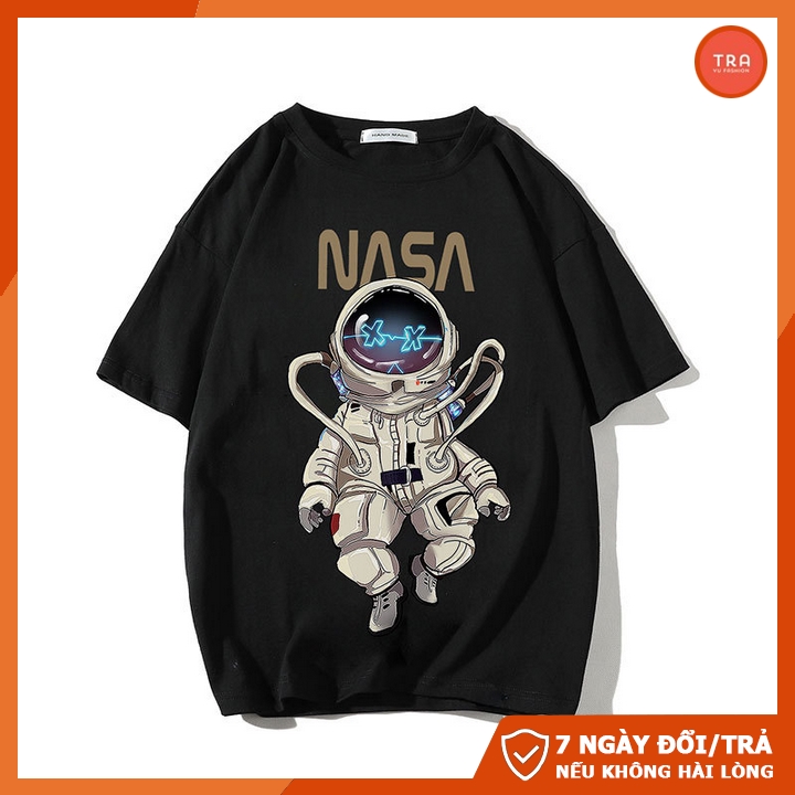 Áo thun form rộng unisex chất mát co dãn 4 chiều in NASA lạ mắt NTL111