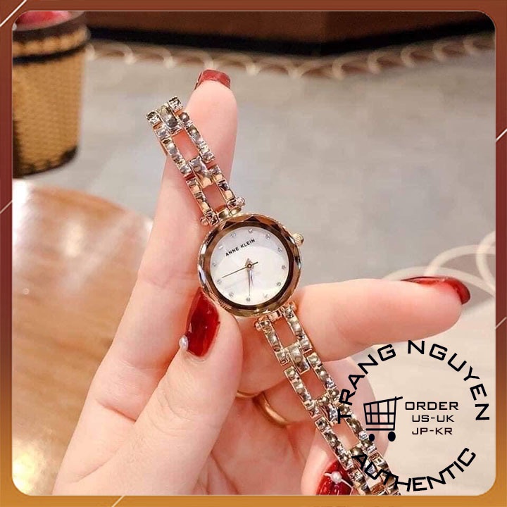 Đồng hồ nữ chính hãng đẹp chống nước mặt tròn đường kính 22.5mm đồng hồ đeo tay nữ Anne Klein AK/3120