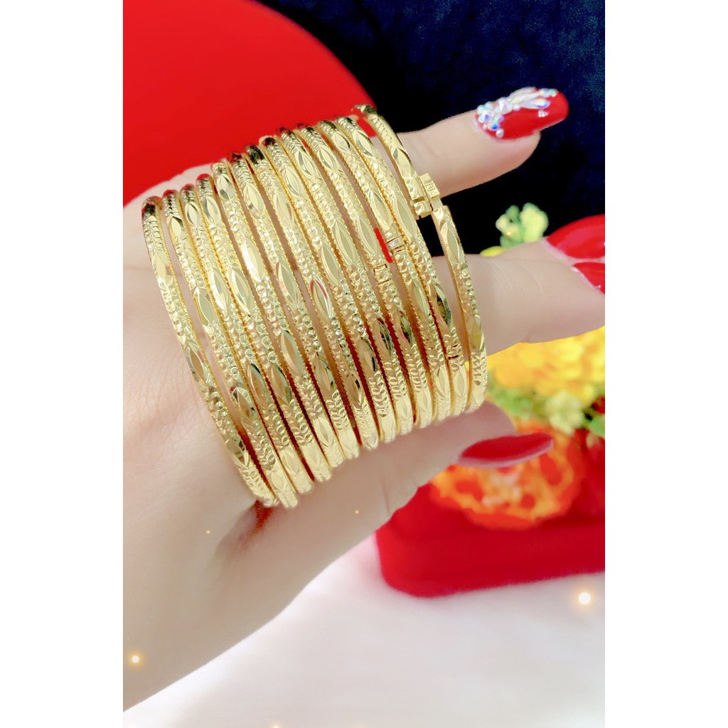 Vòng ximen khóa luiwox gà bộ 7 chiếc mạ 18k cao cấp E683
