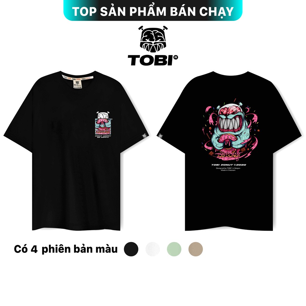 [Mã FAMALLT5 giảm 15% đơn 150k] Áo Thun tay lỡ Donut Unisex chính hãng local brand TOBI