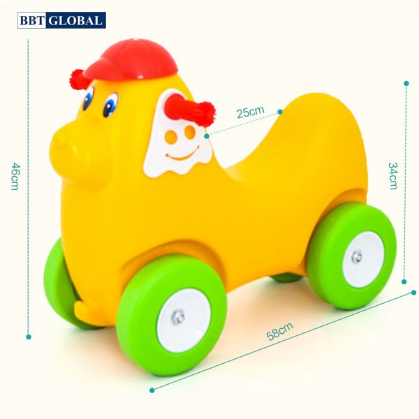 Xe chòi chân nhập khẩu Cún con ZK1027 và Ngựa con ZK1028