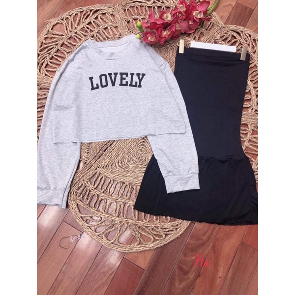 Sét áo LOVELY + chân váy đuôi cá HS6