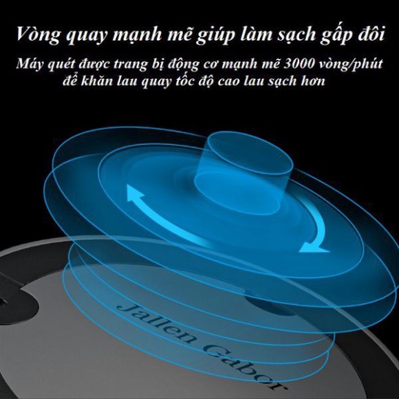 Máy lau nhà thông minh JG A8 tự động có thể dùng thay thế cho cây lau nhà hút bụi, cây lau nhà tự vắt