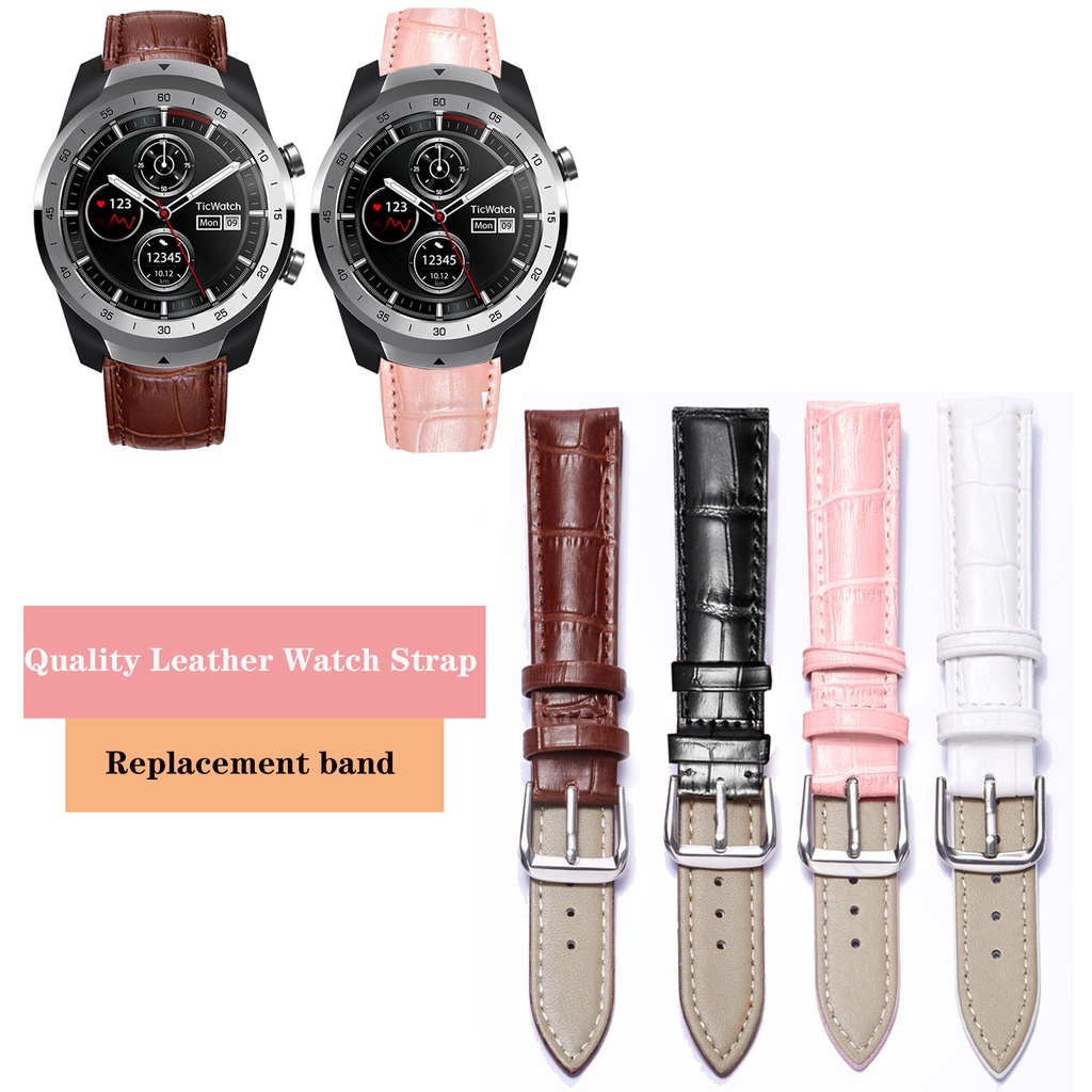 Dây Đeo Bằng Da Chất Lượng Cao Cho Đồng Hồ Thông Minh Ticwatch Pro 3 E2 S2 GTX