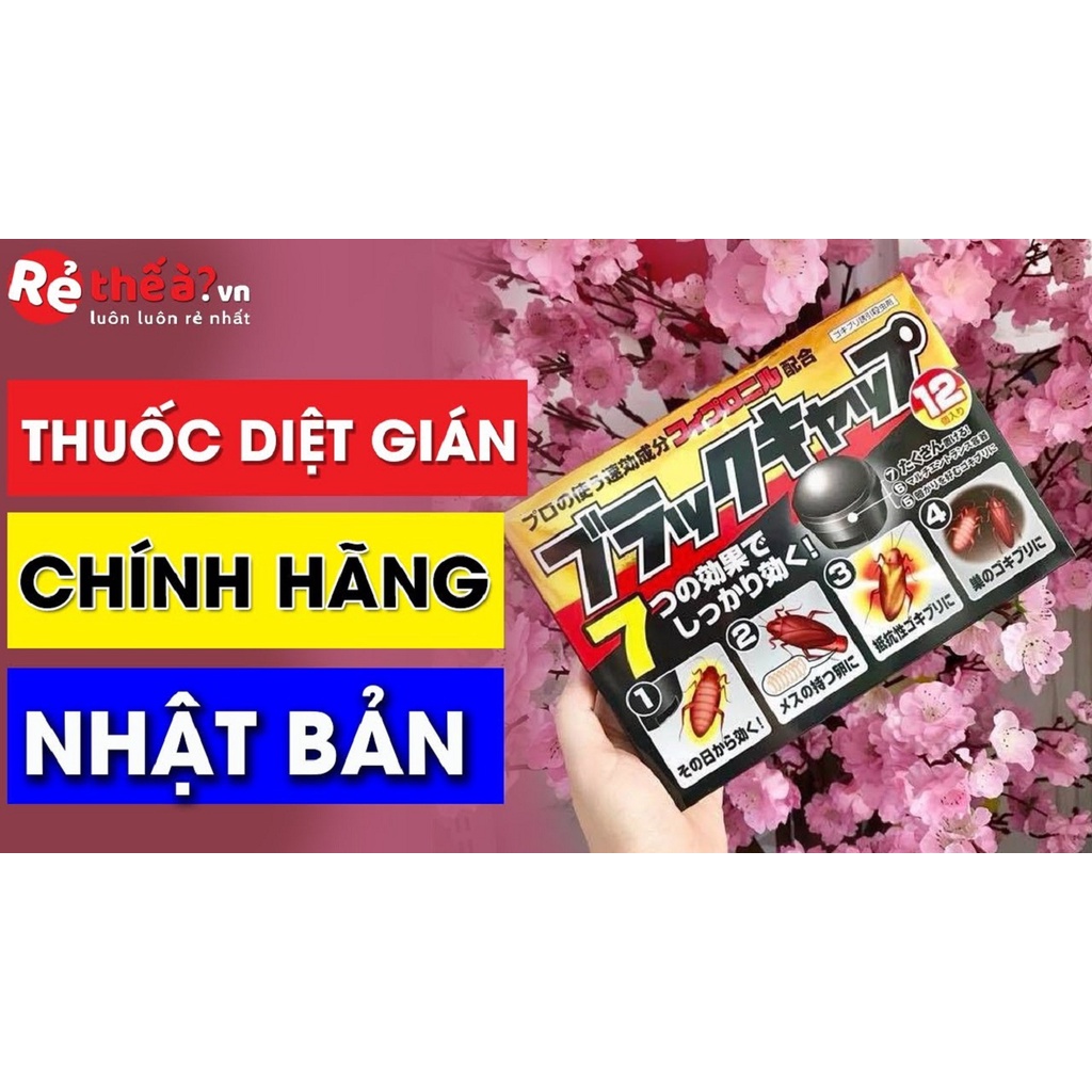 Tính Năng Vượt Trội Tiêu Diệt tận gốc Thuoc Diệt Gián Nhật Bản Chính Hãng Hộp 12 Viên