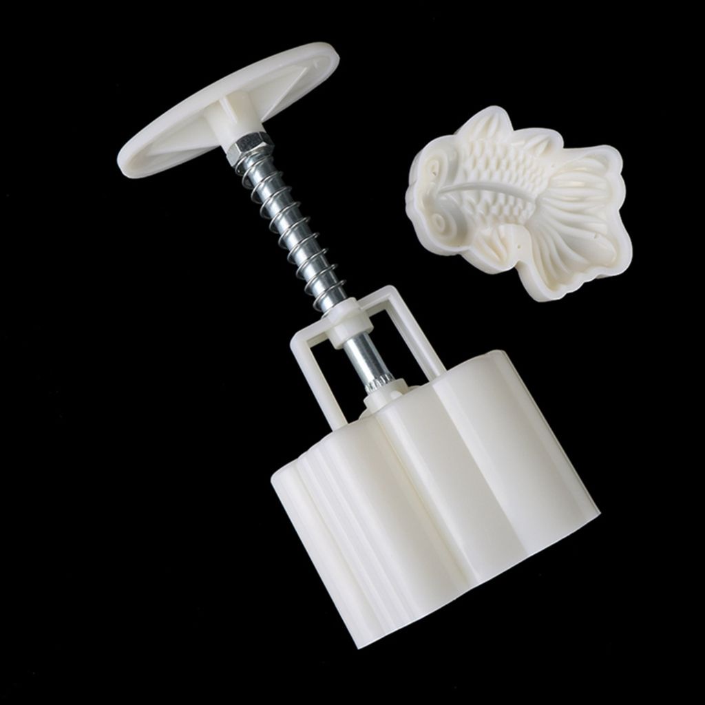 Bộ khuôn nhấn cắt bánh trung thu bánh quy DIY thủ công 3D thiết kế hình con cá sáng tạo đáng yêu trang trí lễ trung thu