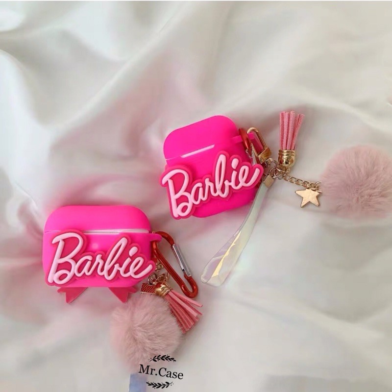 Combo ốp iphone và case Airpods 1/2 Pro Vỏ Ốp Đựng Tai Nghe Barbie Hồng Bánh Bèo Dễ Thương