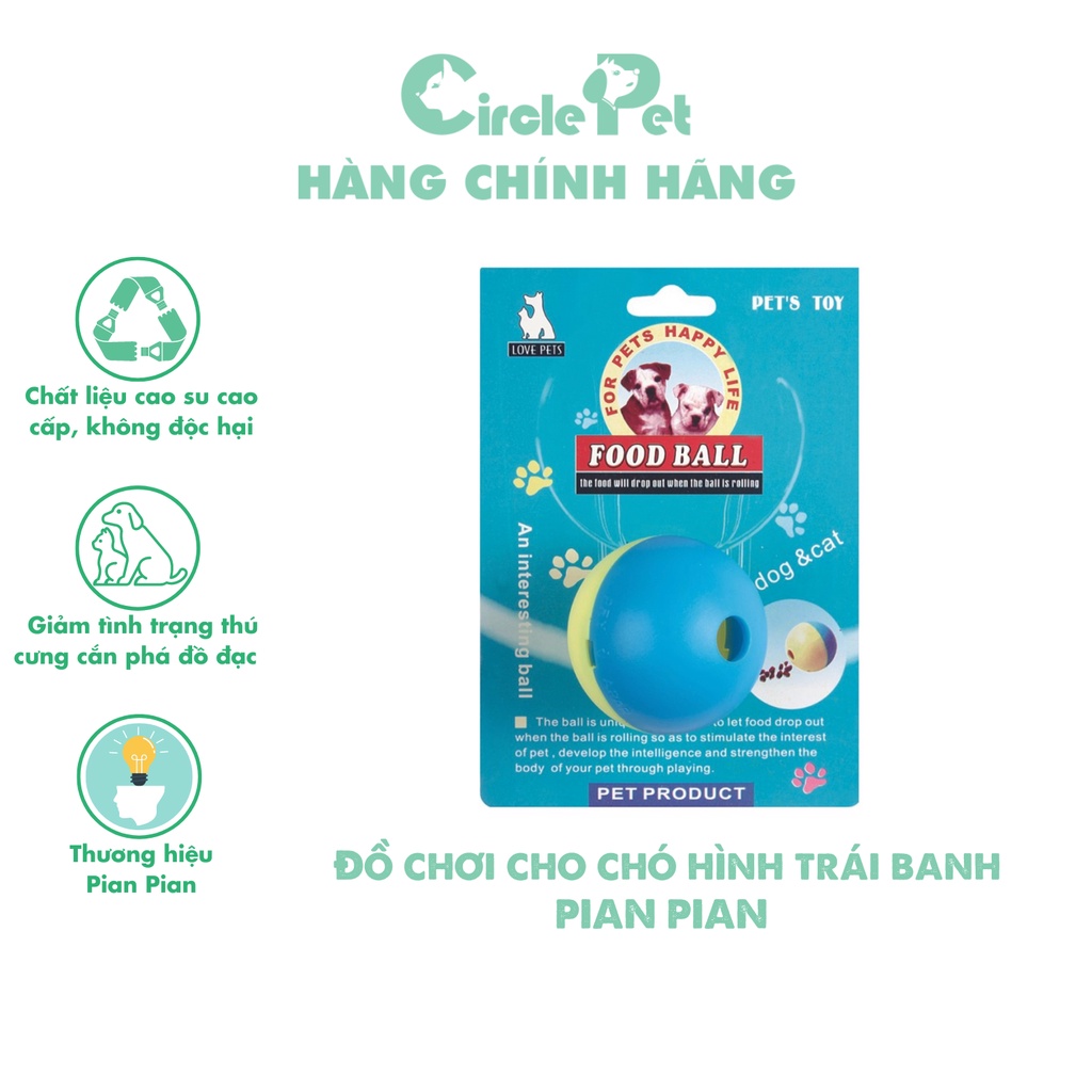 Đồ Chơi Pian Pian Hình Trái Banh Cho Chó Siêu Bền An Toàn - Circle Pet