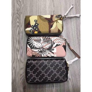 VÍ DA 2 NGĂN IN HOẠ TIẾT 4 màu_hàng xuất_khoá dập logo xịn