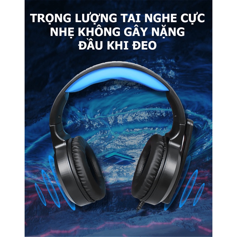 Tai nghe chụp tai A69 chuyên dụng mic thoại tốt, âm thanh trầm, đèn led đẹp Jack 3.5