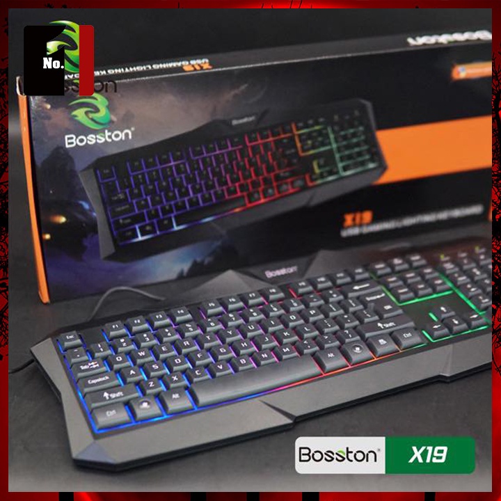 Bàn Phím Giả Cơ Gaming Máy Vi Tính Bosston X19 Led RGB Bàn Phím Dây Game Thủ Chuyên Game Laptop Pc