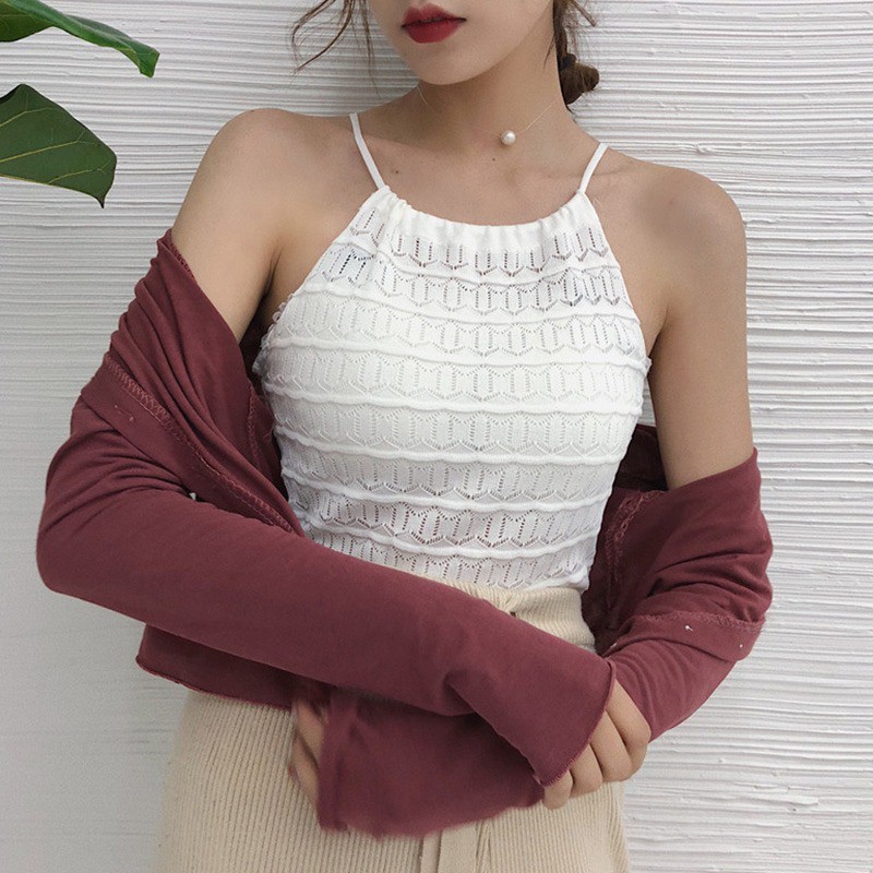 Áo dệt kim nữ cổ chữ O không tay | BigBuy360 - bigbuy360.vn