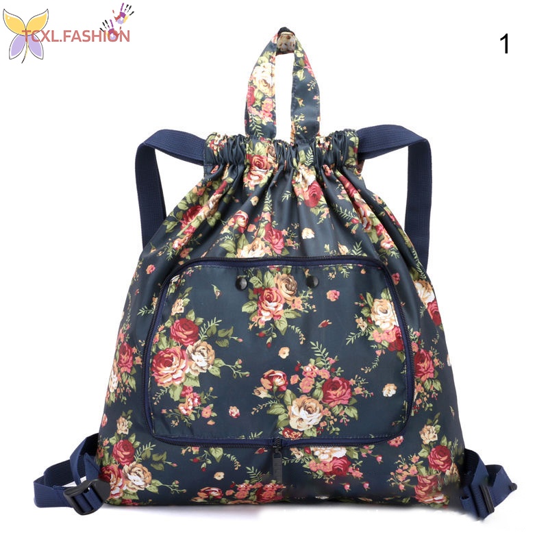 Balo dây rút đa năng in họa tiết độc đáo thời trang cho nữ