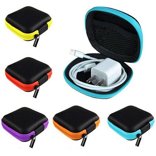Túi Đựng Tai Nghe / Dây Cáp Hình Vuông Mini Có Khóa Kéo Tiện Dụng 88215 Chợ Tốt Store