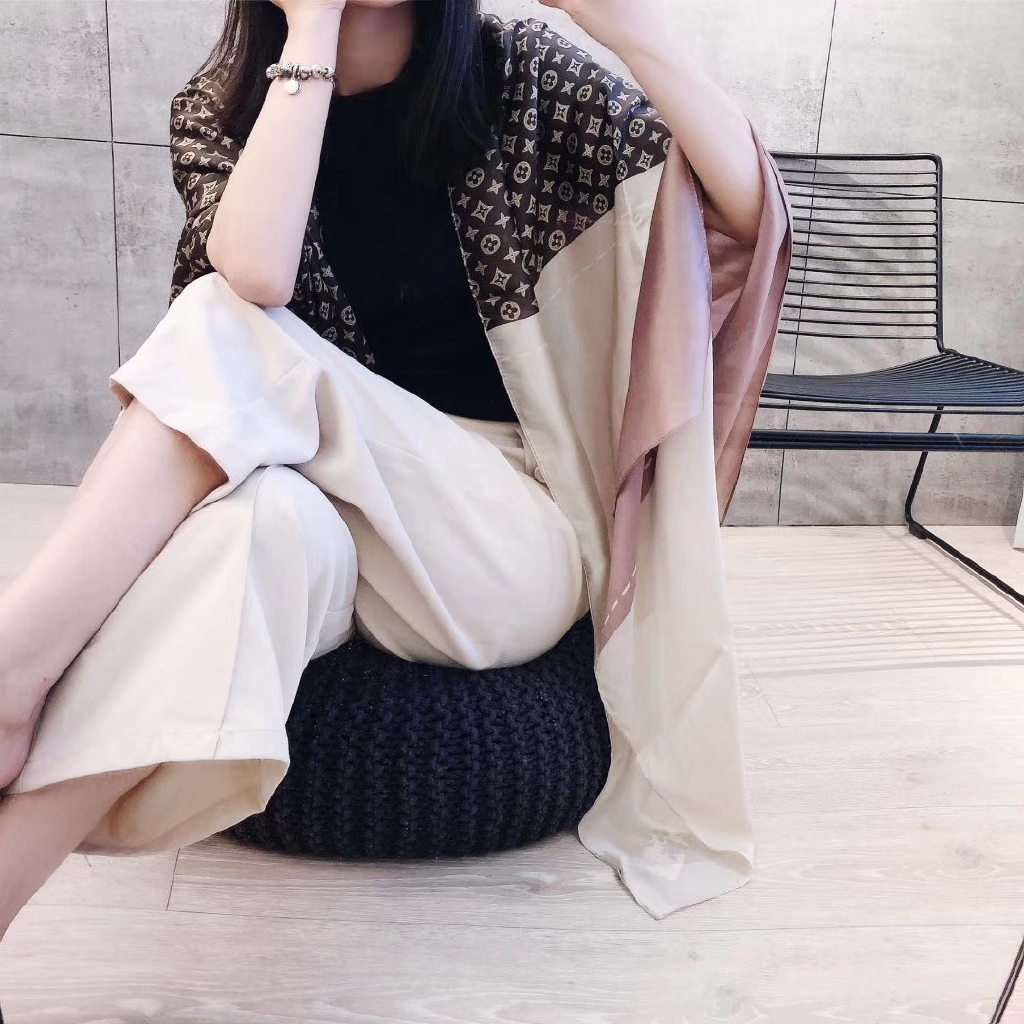 Khăn Choàng Lụa Mềm Dáng Dài Chống Nắng Thời Trang Đi Biển Sang Trọng Cho Nữ