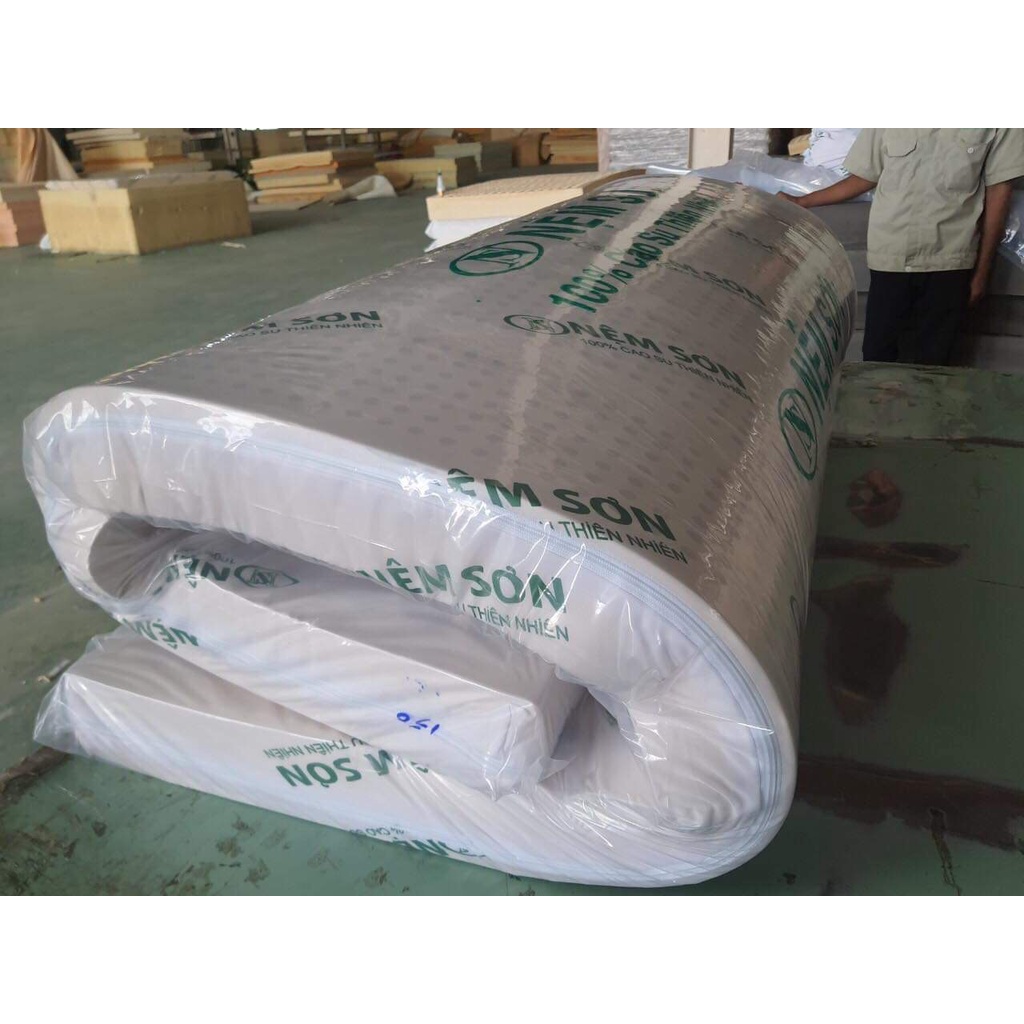 Nệm cao su 100% thiên nhiên, Nệm Sơn White Latex chính hãng bảo hành 15 năm