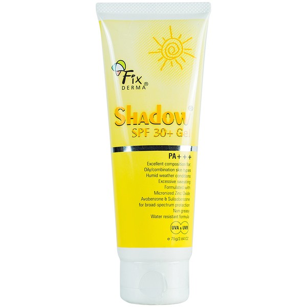 Kem Chống Nắng Shadow SPF 50+ Gel Chống Nắng Fixderma cho da mặt và toàn thân (75g)