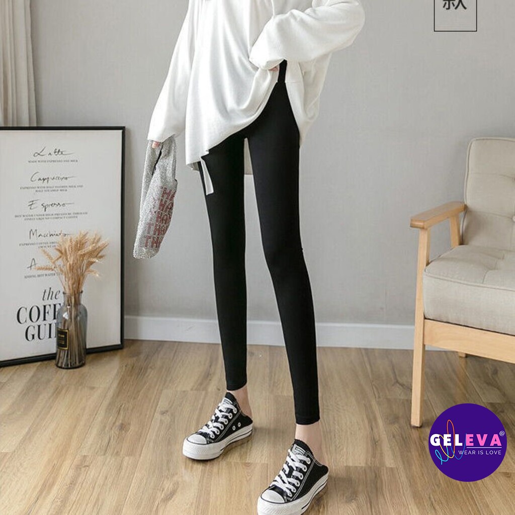 Quần legging nữ dài đẹp vải thun ôm bó dày dặn, Quần tập gym yoga zumba aerobic nữ thể thao dài lưng cạp cao Geleva LE52 | BigBuy360 - bigbuy360.vn