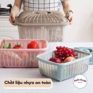 Rổ vuông có nắp nhựa Việt Nhật