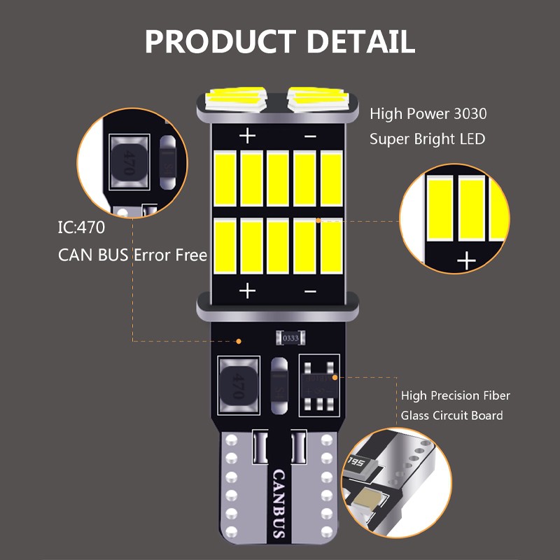 Đèn Led Kevanly T10 W5W 194 168 W5W 26smd 4014 2.5w 0.2a Cho Xe Hơi