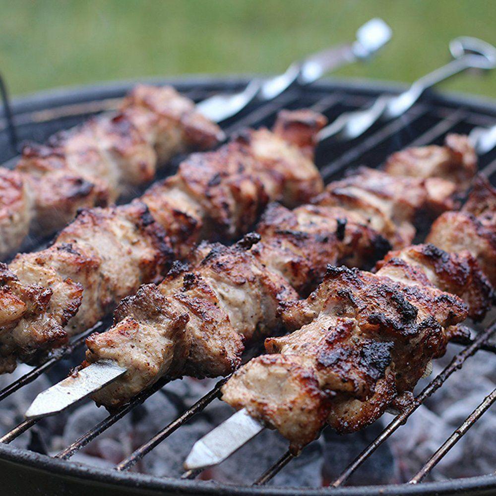 Xiên Nướng Thịt Bbq Đầu Phẳng Tiện Dụng