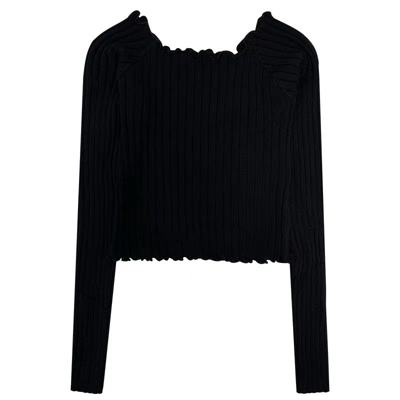 Áo len nữ croptop quyến rũ mùa thu đông - Hàng Quảng Châu