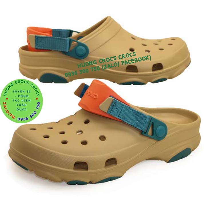 DÉP SỤC CROCS OFFROAD ALL TERRAIN CLOG MÀU KHAKI