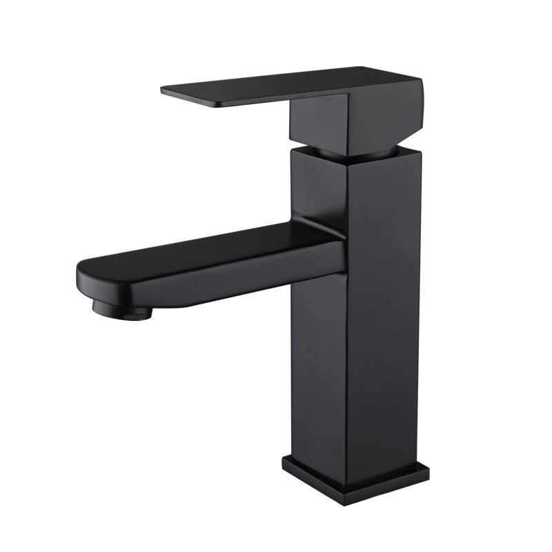 Vòi rửa mặt lavabo nóng lạnh cao cấp màu đen-Tặng đôi dây cấp nước inox-Bảo hành 12 tháng