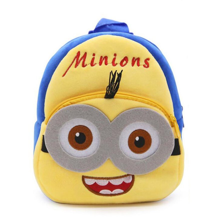 Balo đi học phối hình Minion dễ thương cho bé
