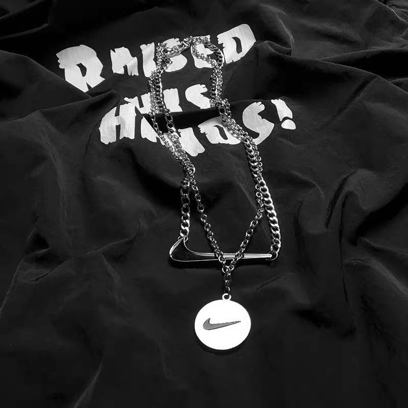 Dây Chuyền Nike Nam Thép Titan Không Gỉ 2 Lớp