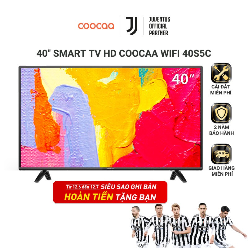 Smart TV Full HD Coocaa 40 inch - Model 40S5C (Đen) - Wifi USB HDMI