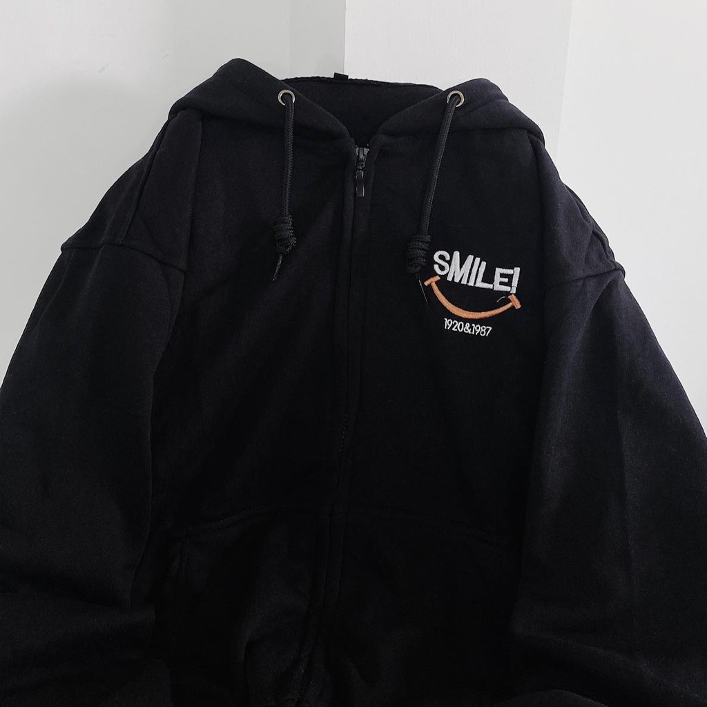 [Ảnh thật] Áo khoác smile đen - xám | BigBuy360 - bigbuy360.vn