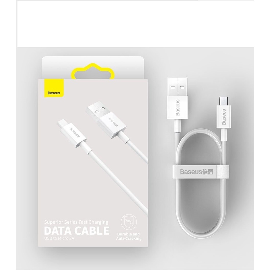 Cáp sạc Baseus Superior Series USB to Micro nhựa TPE cao cấp 2A sạc nhanh và truyền dữ liệu dài 100cm cho Android