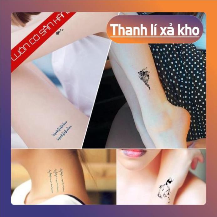 [GIẢM GIÁ ĐẬM SÂU] Hình xăm mini nhỏ đẹp dán chân tay lưng tạm thời cho nam nữ xinh cute tattoo nghệ thuật  KSHN