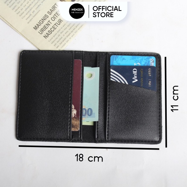 Ví Nam Mini Nhỏ Gọn Bóp Da Nam Cao Cấp Nhiều Ngăn Cầm Tay Đựng Tiền Thẻ ATM Dáng Đứng Giá Rẻ VMN.M