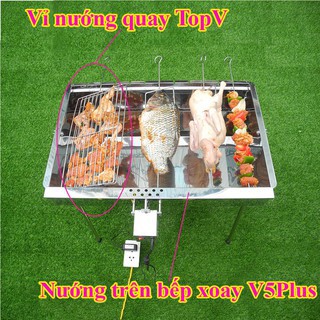 Vỉ nướng quay VX5+ inox, phù hợp bếp nướng TopV V5Plus, vỉ nướng thịt cao cấp không gỉ, an toàn sức khỏe