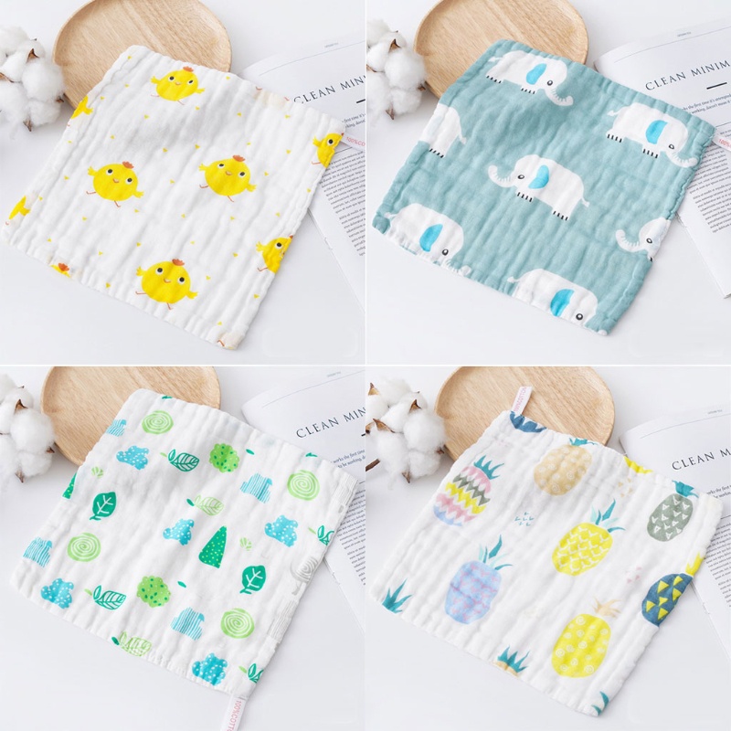 WMMB 5pcs Muslin 6 layers Soft Cotton Baby Towels Face Towel Handkerchief Washcloth