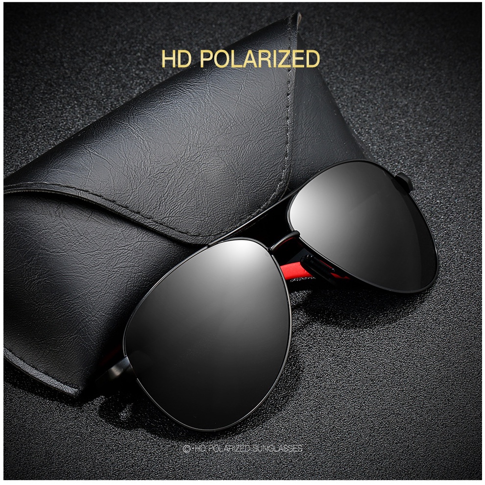 JN IMPRESSION  kính râm phân cực nam kính râm không gọng kính nhìn đêm người lái xe ô tô Kính râm lái xe phân cực chống lóa