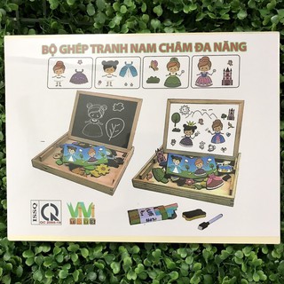 [Rẻ Vô Địch] Ghép Hình Gỗ Nam Châm 2 In 1