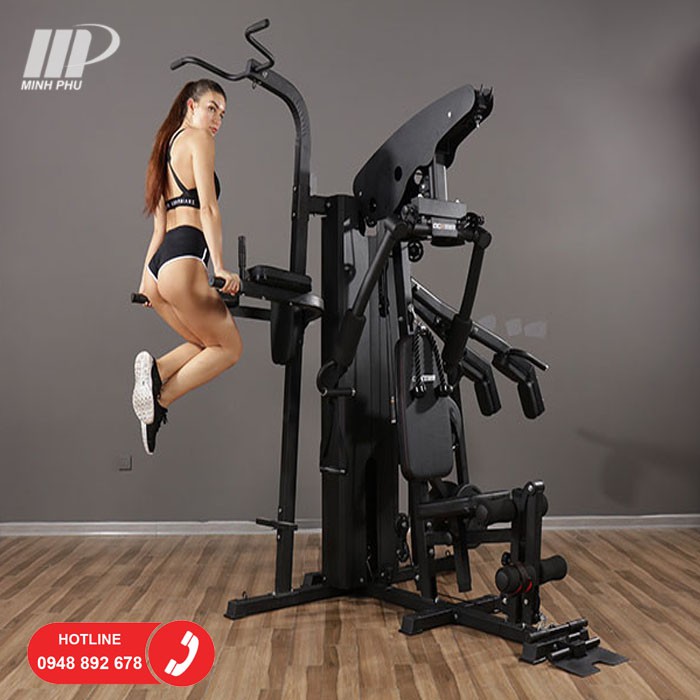 [Hàng chuẩn] Giàn tạ đa năng JL-908S ⚡ Dụng cụ tập GYM đa năng có squat ⚡ Máy tập thể hình trên 52 bài tập