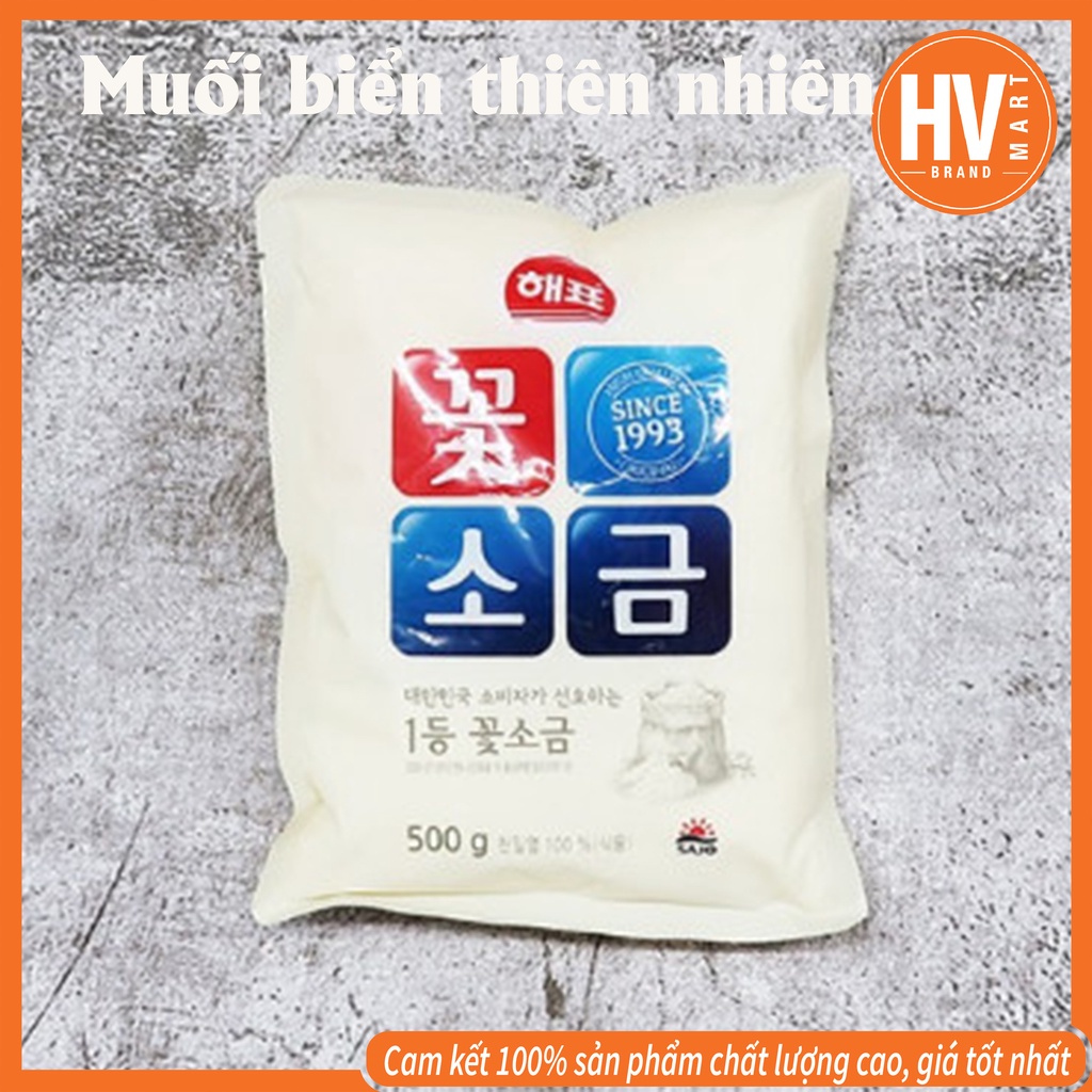 [Hàng Nội Địa] Muối Ăn Thiên Nhiên Sajo Hàn Quốc 500g 꽃소금 - Chất Lượng Cao