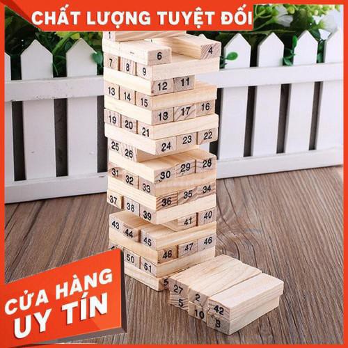 [XẢ KHO+FREE SHIP] Rút gỗ to Đồ chơi rút gỗ số loại to đại Wiss Toy kiểu mới 54 thanh